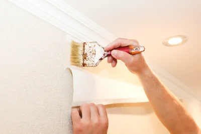 Pose de papier peint à Cabara — revêtements muraux et toiles de verre